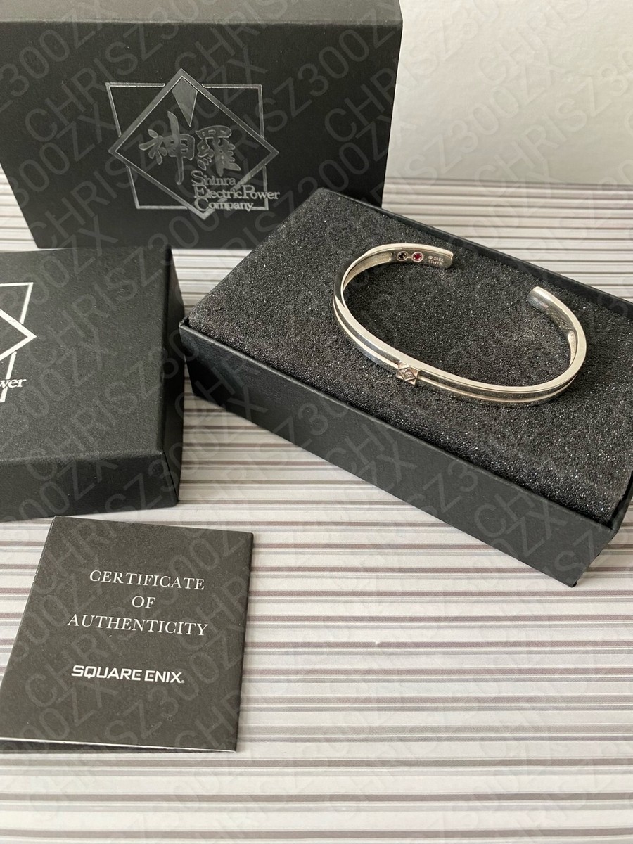 Final Fantasy VII SHINRA MATERIA Silver Bangle Silver Charm SV 925