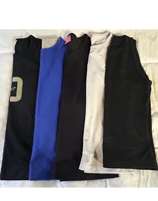 Lot Of 5 Womens Casall Sweden Sleeveless Shirts (4med/1LG)Yoga Work Out