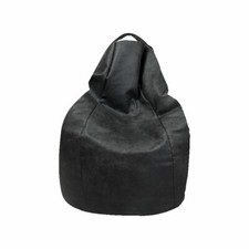 POLTRONA SACCO POUF PUF POUFF PUFF IN TESSUTO ANTIMACCHIA VINTAGE GRIGIO