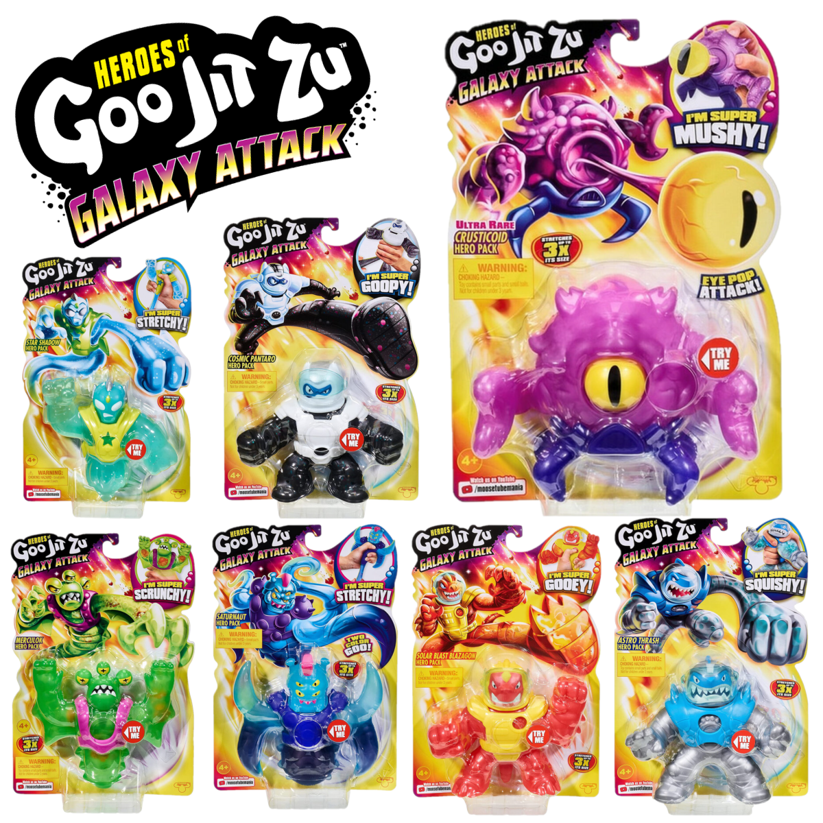 Heroes of Goo Jit Zu: Galaxy Attack Stretchy Action Figures
