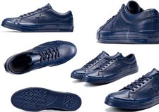 Converse 155714C ONE STAR 74 OX Echt Leder Schuhe Sneaker 41,5 45 46 Athlet Navy