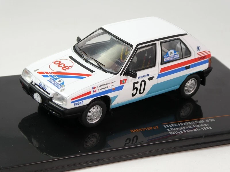 Skoda Favorit 136L 1989 – Miniature IXO 1/43 – Rallye Bohemia, Berger – Collection