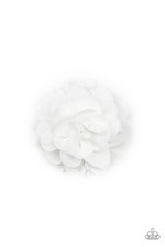 Paparazzi Dahlia Diva White Starlet Shimmer Hair Clip