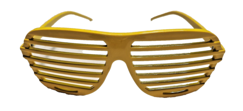 Occhiali vintage Macho Man Randy Savage gialli paralumi stile retrò anni 80 - Foto 2 di 3