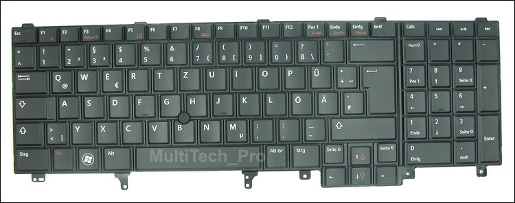 MSARKENLOS DE Tastatur Dell Latitude E6540 Precision M6800 Series ohne Bel​euchtung
