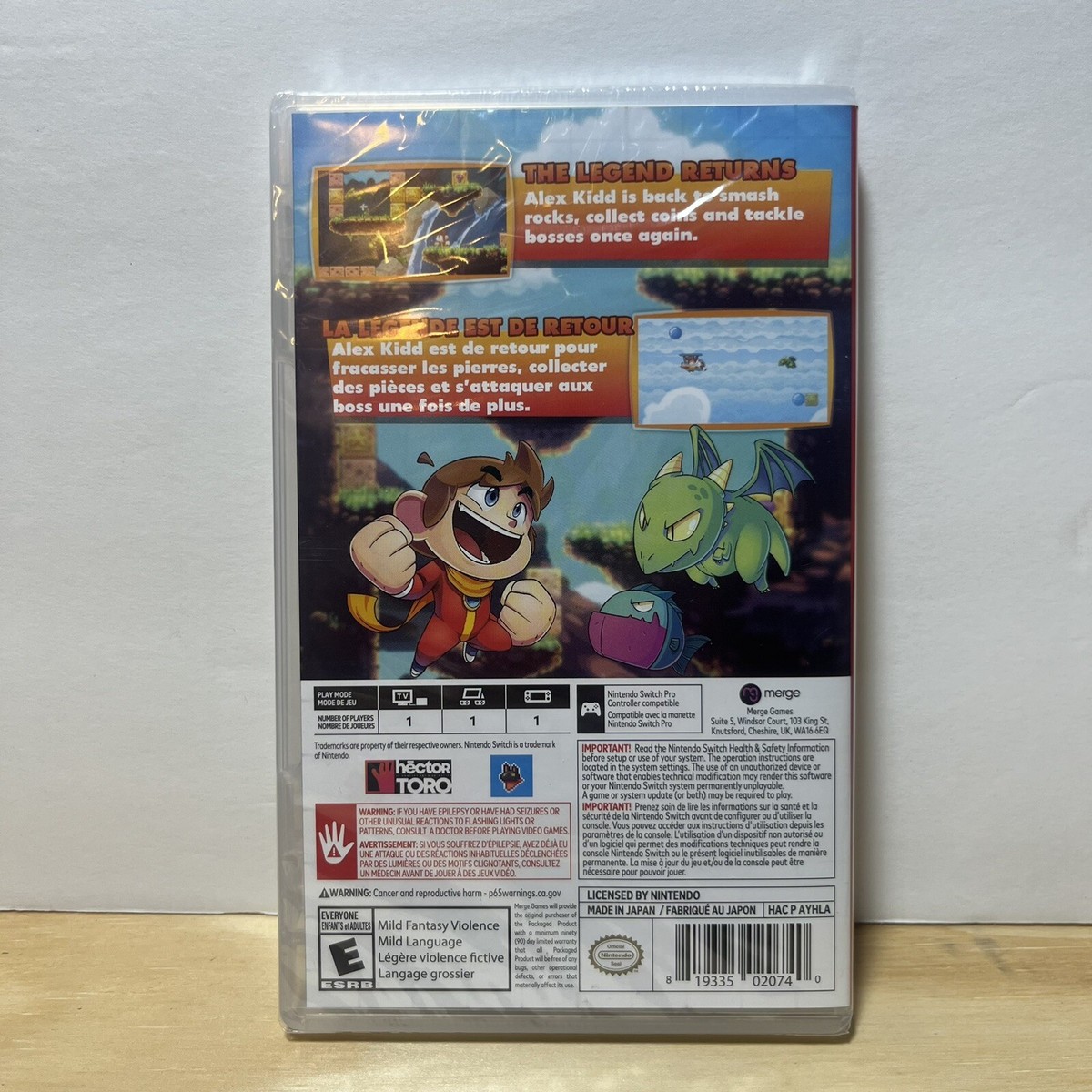 Alex Kidd in Miracle World Dx Nintendo Switch New Comes with