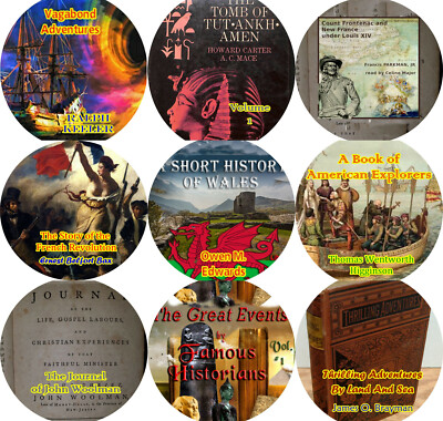 History Non-Fiction Classics / LOT OF 9 MP3 (READ) CD Audiobooks / King Tut