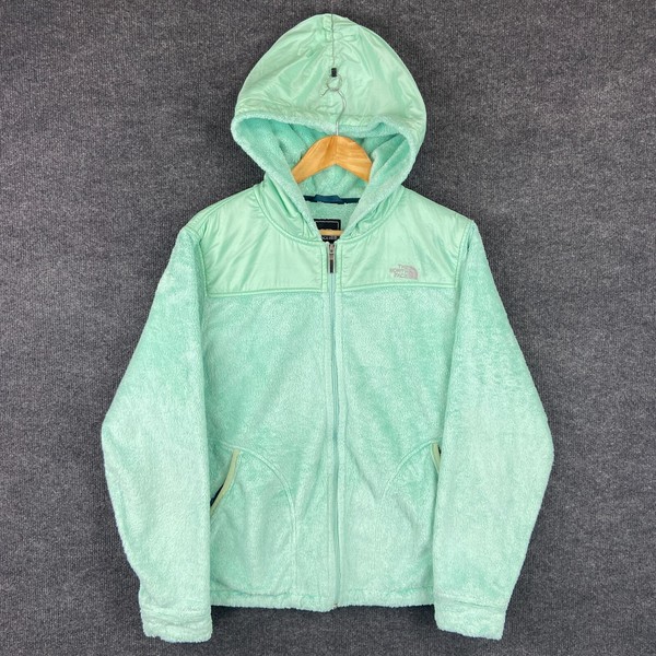 The North Face Womens Jacket XL Green Hooded Long Sleeve Full Zip Winter Warm