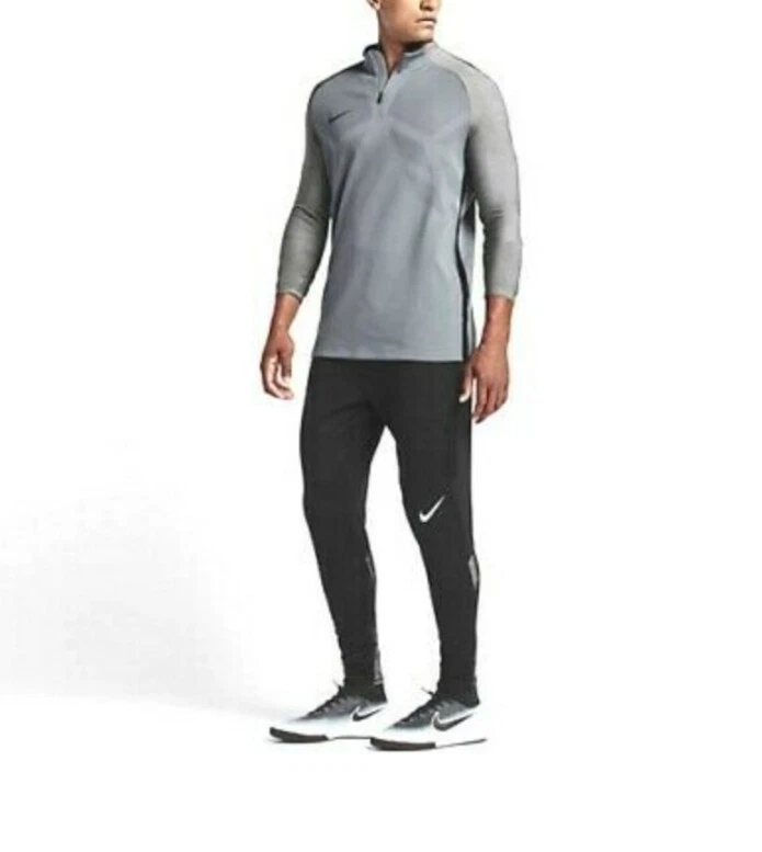 rook Trappenhuis troon Nike Strike Aeroswift 1/4 Zip Soccer Drill Top Gray 807034-065 sz Large |  eBay