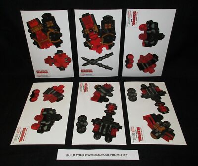 Build Your Own Deadpool Paperdoll Complete Set of 6 plus Preview Comic - New!