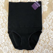 61 Yummie Women's Black Solid Cooling Fx High Waist Shaping Briefs Size L/XL