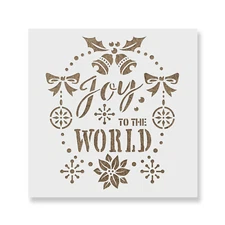 Joy to The World Stencil - Durable & Reusable Mylar Stencils