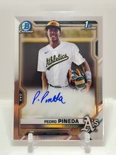 2021 Bowman Chrome 1st Pedro Pineda Base Auto A's HOT ROOKIE RC Autograph C3