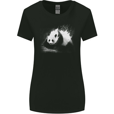 Abstrakter Panda Bär Ökologie Damen breiter geschnittenes T-Shirt