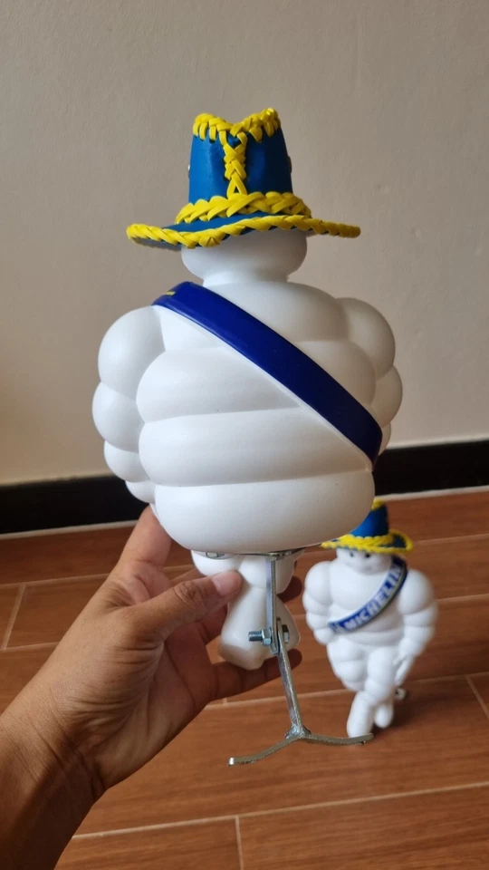 2 Pcs. 10" Bibendum Michelin Man Doll Tire Advertise Truck Decorate+Hats - Image 3 of 4