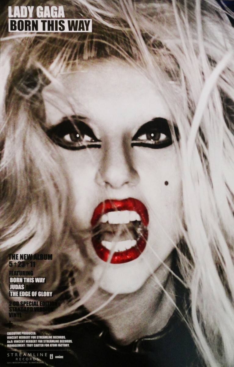 未使用品レディーガガLADYGAGA BORN THIS WAY ビッグポスター