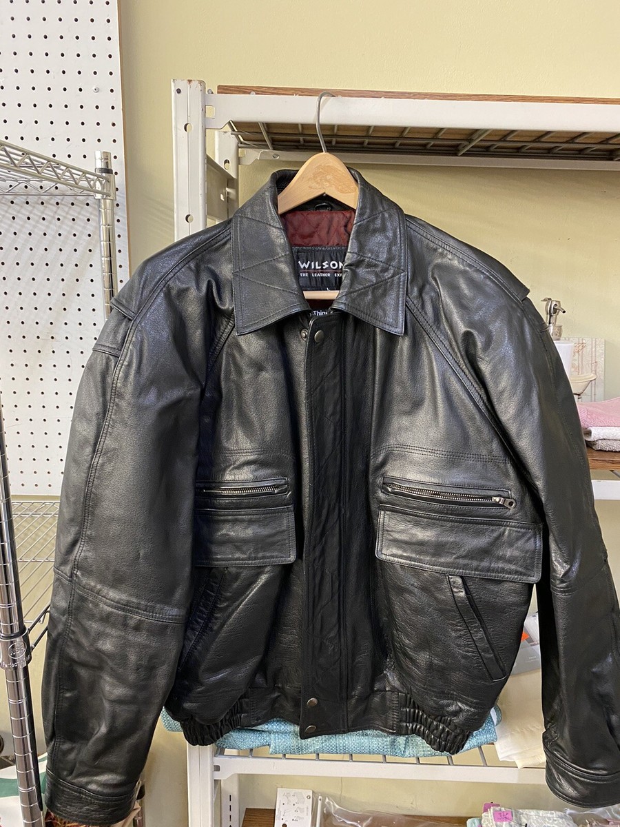 Vintage Wilson's Leather Thinsulated Biker Jacket - L | eBay Vintage Wilson's Leather Thinsulated Biker Jacket - L | eBay