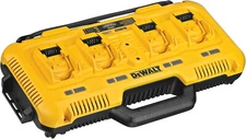 DEWALT 20V MAX* Charger, 4-Port, Rapid Charge (DCB104) , Black/Yellow