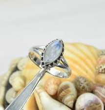 Rainbow Moonstone Gemstone Ring,925 Sterling Silver Ring,Gift,All Sizes 3 to 14