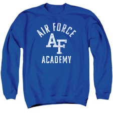 U.S. Air Force Academy Adult Crewneck Sweatshirt Falcons Logo, Royal Blue,S-3XL
