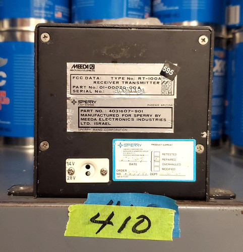 Sperry RT-100A Transreceiver P/N 4031607-901 s/n 80041194 (AR)