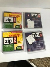 LOT-4- iomega Zip Brand 250mb 6 Disks 2 ZIP 100 NEW- 2 ZIP OMEGA FOR MAC---J46