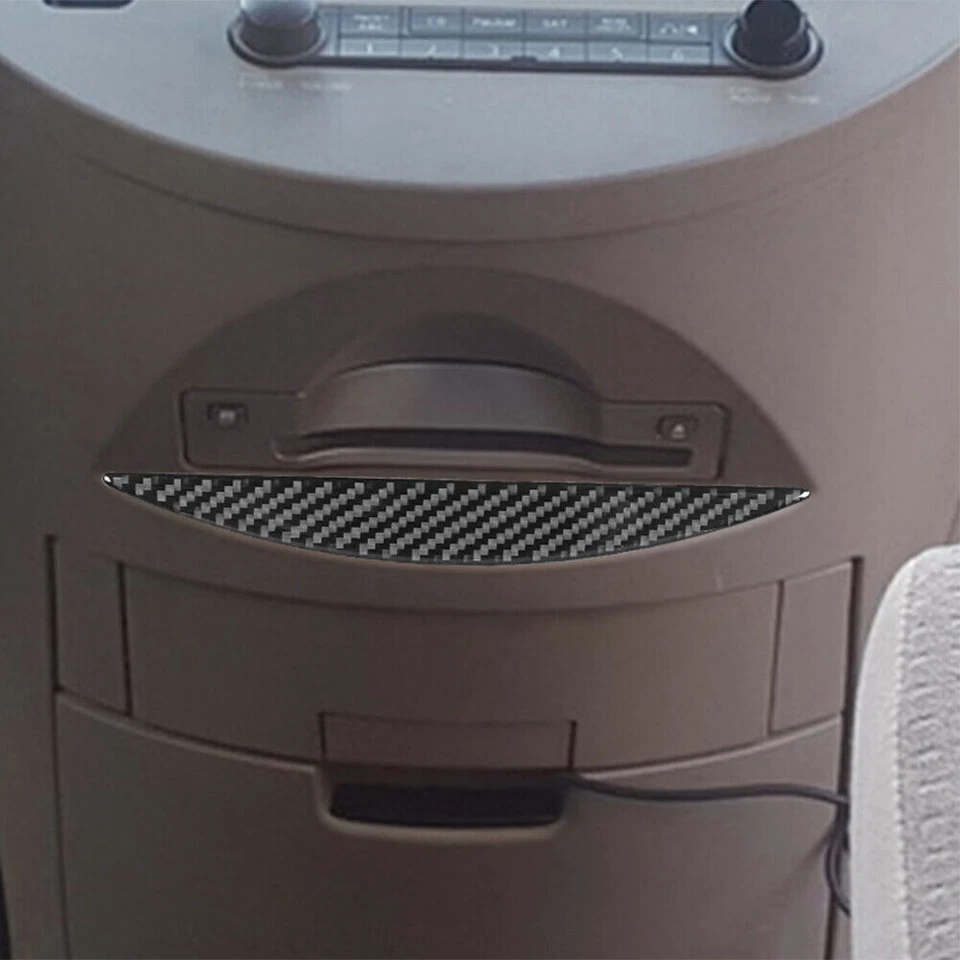 Cubierta de placa frontal para reproductor de CD interior de fibra de carbono para Nissan Quest 2004-2006 Foto 4 de 4