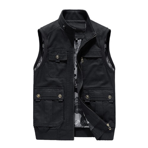Men Cargo Combat Utility Waistcoat 