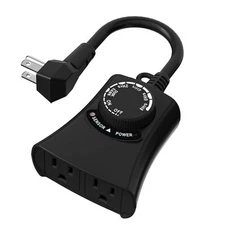 HBN Outdoor Light Timer Weatherproof Photocell Dusk to Dawn Light Sensor Timer