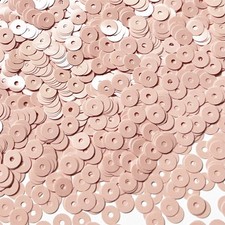 6mm Flat Sequins Baby Pink Opaque Glossy High Shine Made in USA