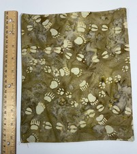 Pisgah Pocket Squares EDC Hanks Cotton Animals Paw Print Fabric Green Flannel