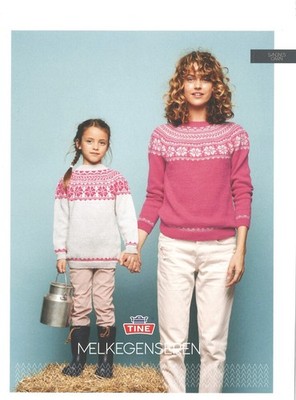 Sandnes Garn Norwegian Knitting Brochure Melkegenseren TINE iconic clover motif