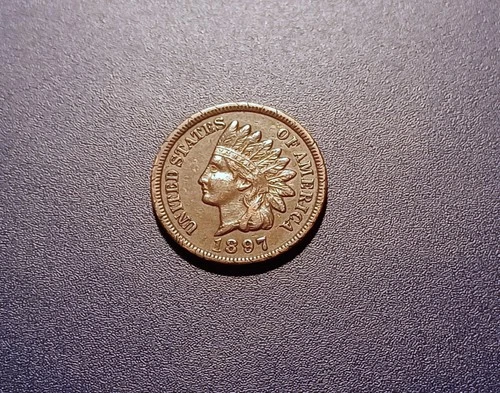 Nice AU 1897 Indian Head Cent