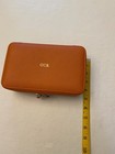 Mark&Graham Orange Leather Travel Jewelry Box 8"x4.5"x2.5" with GCR Monogram — photo 5