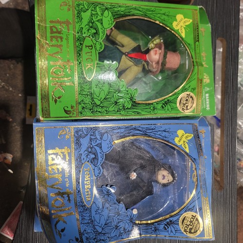 The Legends Of The Faery Folk Irish Puck Doll with Story Book 2 Doll LOT