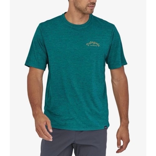 Patagonia Capilene Cool Daily Graphic Shirt Running On Fumes Outdoors Size M - Picture 3 of 12