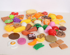 Kids Pretend Play Foods Playset 60 Pieces Big Variety