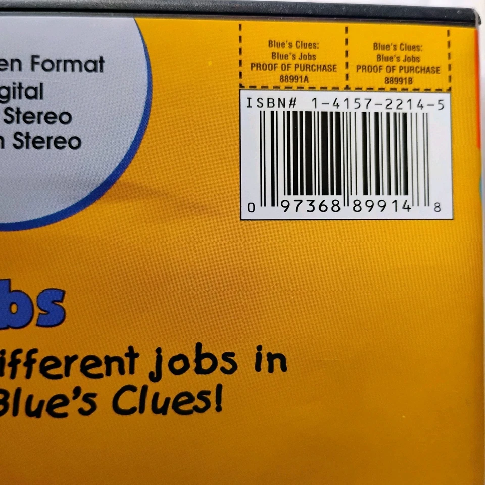 Blue's Clues Blue's Jobs DVD Good Condition, Nick Jr. Box Shipped - Image 3 of 4