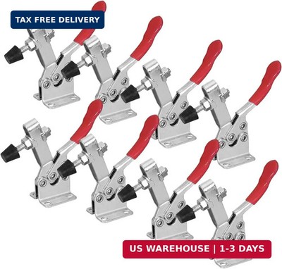 POWERTEC 8PK Toggle Clamp, 300 lbs Capacity, 201B Quick Release Horizontal Clamp