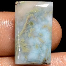 Natural Larimar Rectangle Shape Cabochon Loose Gemstone 19.5 Ct 20X11X6mm A-4233