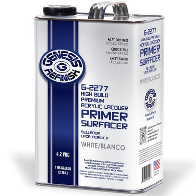 #ad GENESIS REFINISH G 2277 HIGH BUILD WHITE LACQUER PRIMER GALLON FREE SHIPPING $68.99