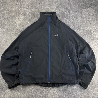 Rab Navy Full-Zip Softshell Jacket / Blue Trim & Logo