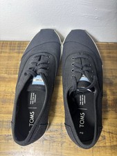 NWT TOMS Cordones Indio Sneaker, Black Canvas, Size 9