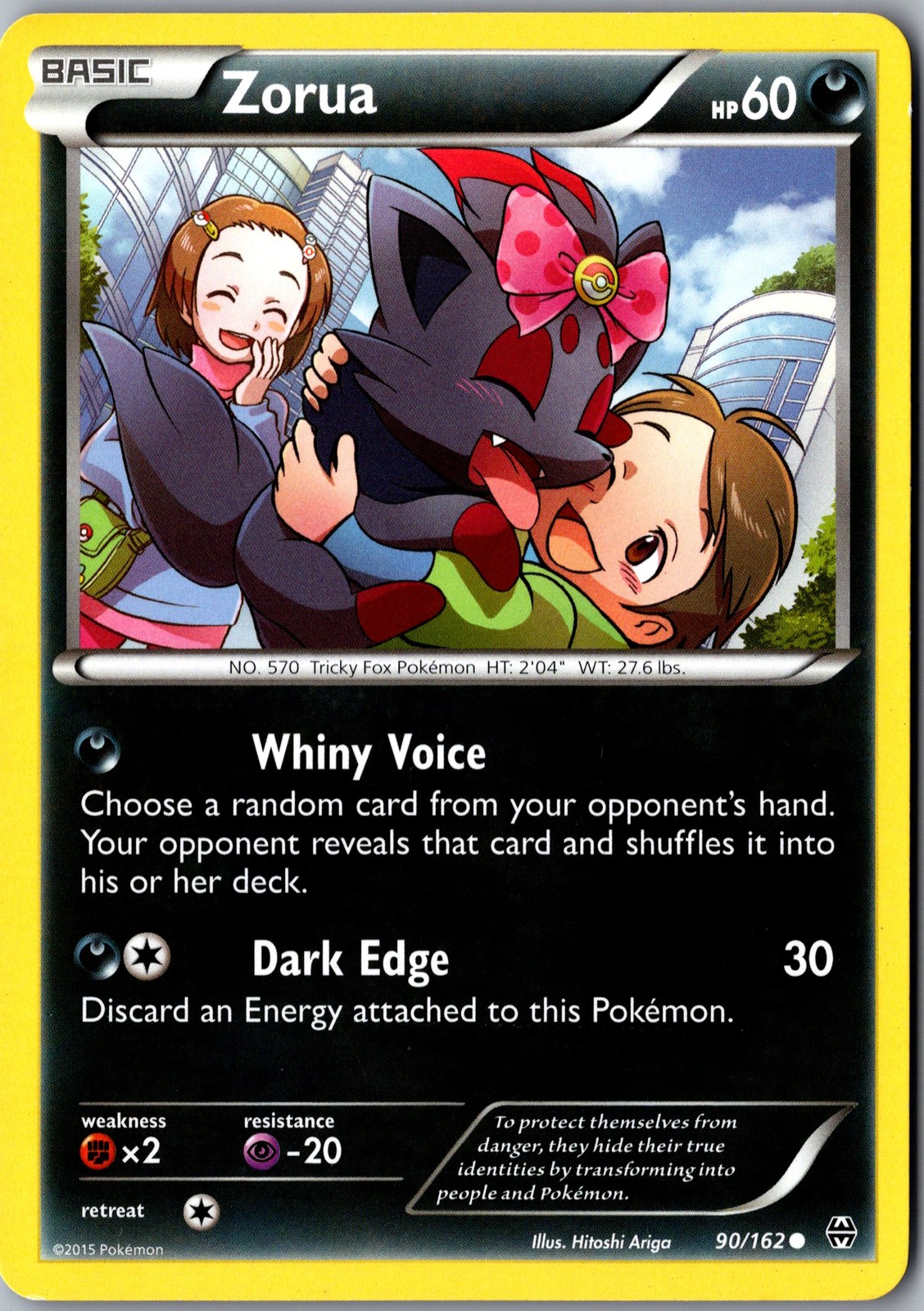 Zorua 90/162 Common XY - BREAKthrough LP Pokemon Card