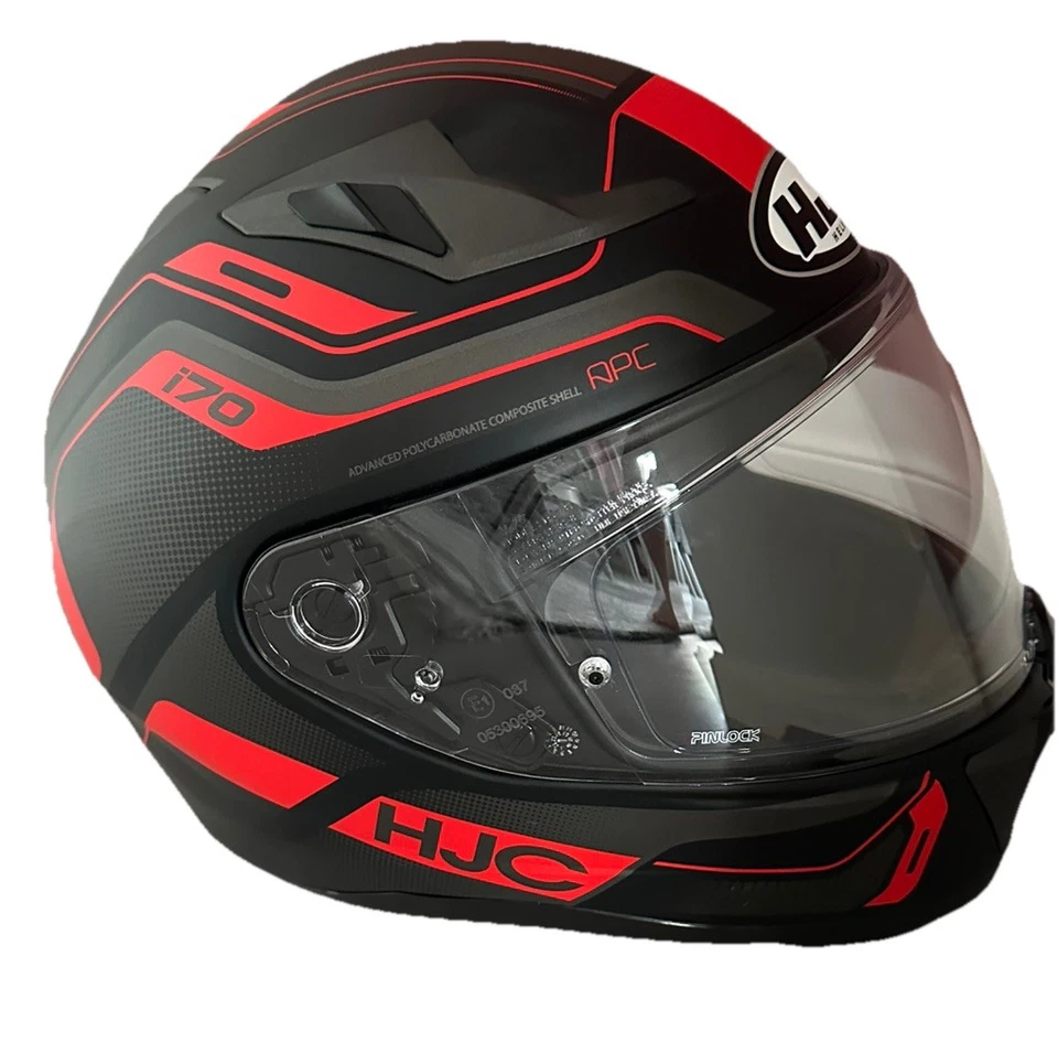 HJC I70 LONEX Schwarz Rot Gr. L Motorradhelm Integralhelm (FAST NEU) - Bild 2 von 4