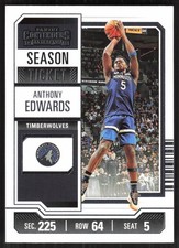 Anthony Edwards, 2023-24 Panini Contenders, #62, Minnesota Timberwolves,