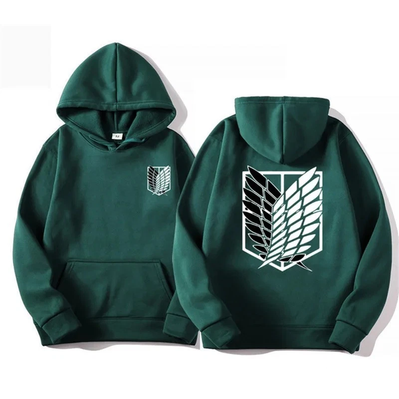 Attack on Titan Men's Hoodie Anime Hoodies Men Women Streetwear Pullover M