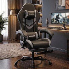 ELECWISH Ergonomic Gaming Chair with Footrest Lumbar Support Recliner Office