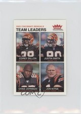 2003 Fleer Tradition Team Leaders Minis Corey Dillon Justin Smith Jon Kitna 3c7