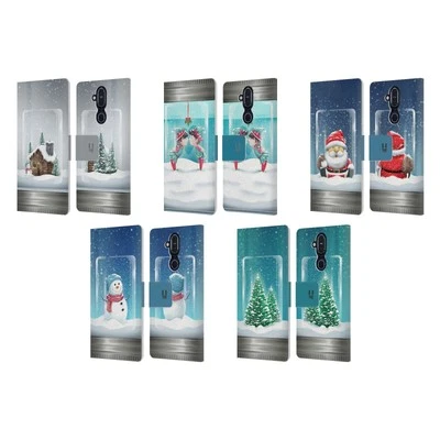 HEAD CASE DESIGNS CHRISTMAS IN JARS LEATHER BOOK WALLET CASE FOR NOKIA PHONES - Image 1 of 4